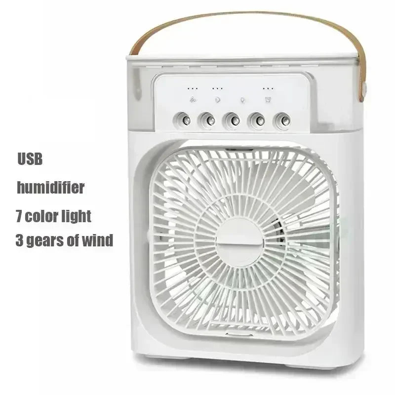 3 In 1 Portable Household Mini Air Cooler Fan with LED Night Light