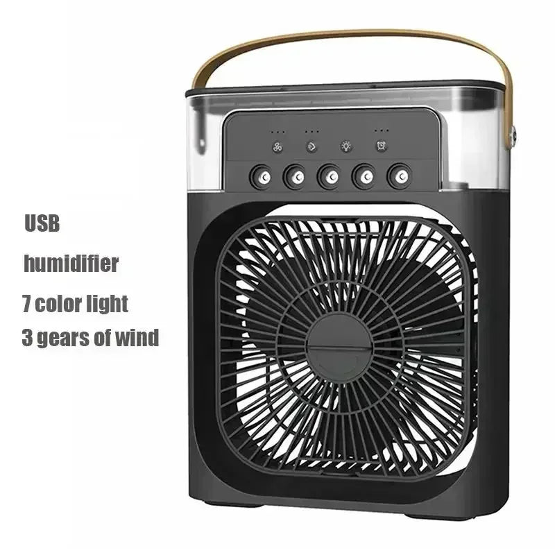3 In 1 Portable Household Mini Air Cooler Fan with LED Night Light