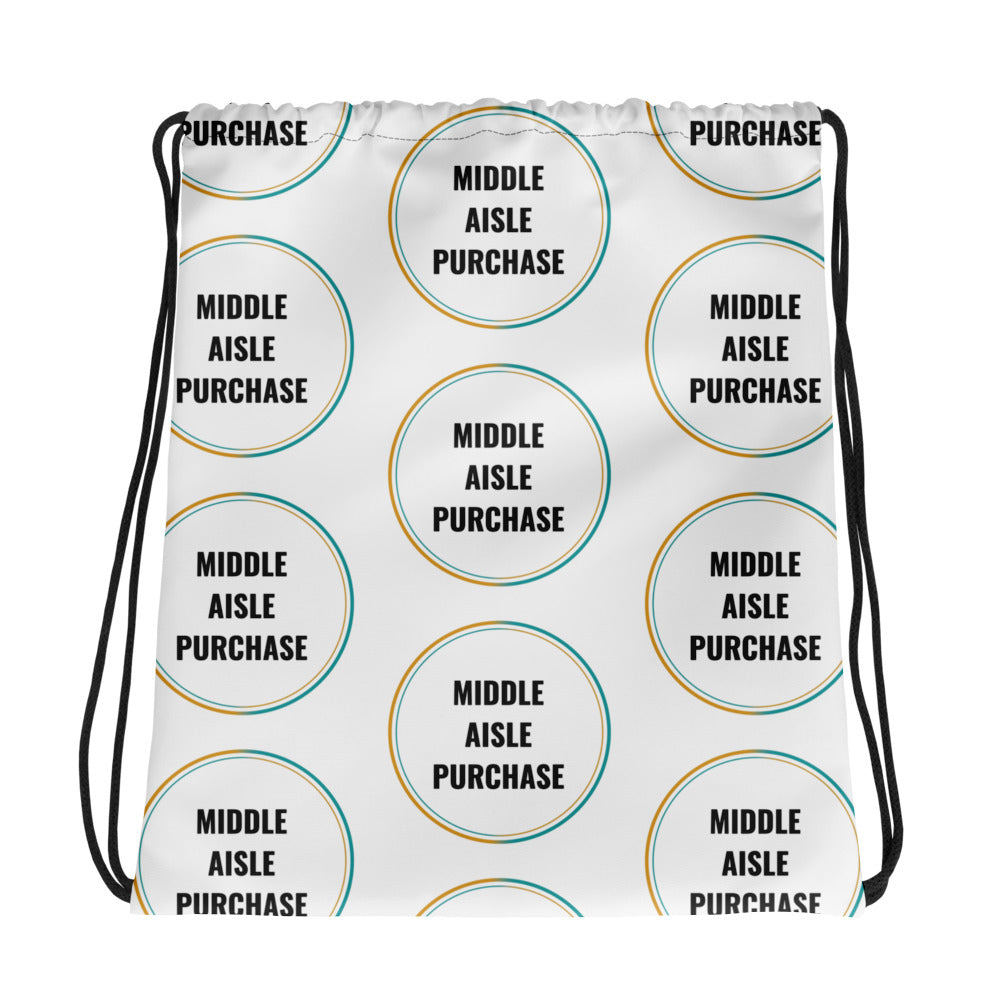 Middle Aisle Purchase Drawstring Bag