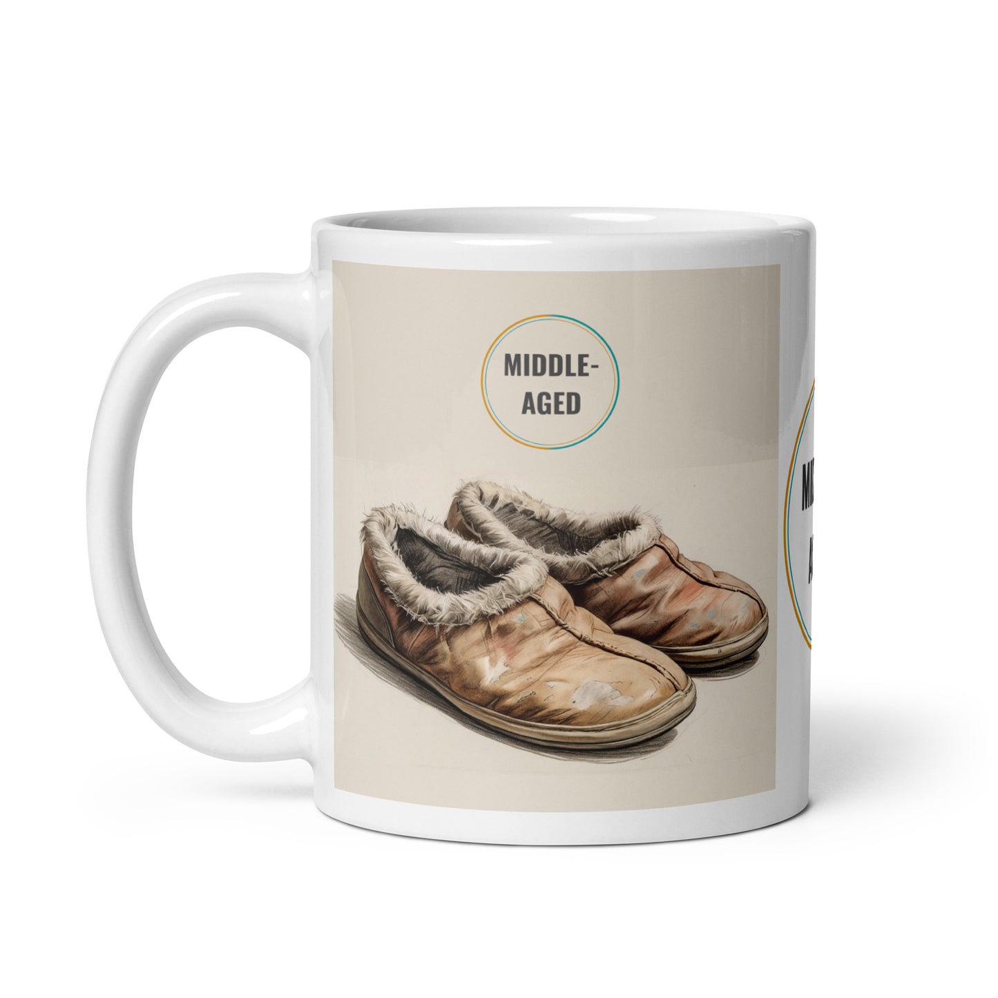 Middle-Aged Slippers Mug