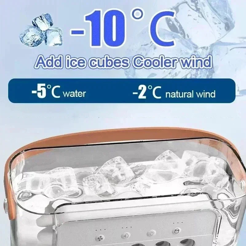 3 In 1 Portable Household Mini Air Cooler Fan with LED Night Light