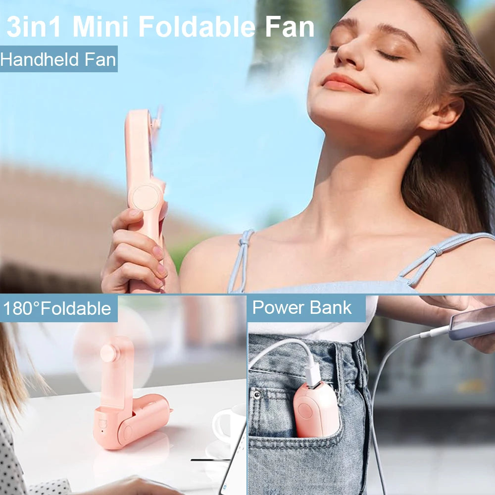 Portable Mini Handheld Fan (doubles as a power bank)