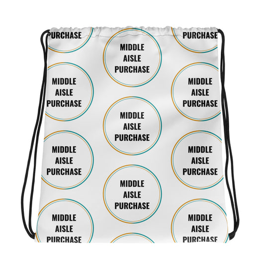 Middle Aisle Purchase Drawstring Bag
