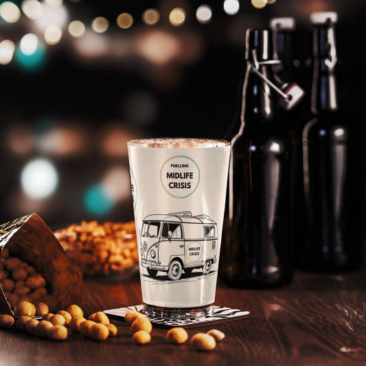 Midlife Crisis Campervan Pint Glass