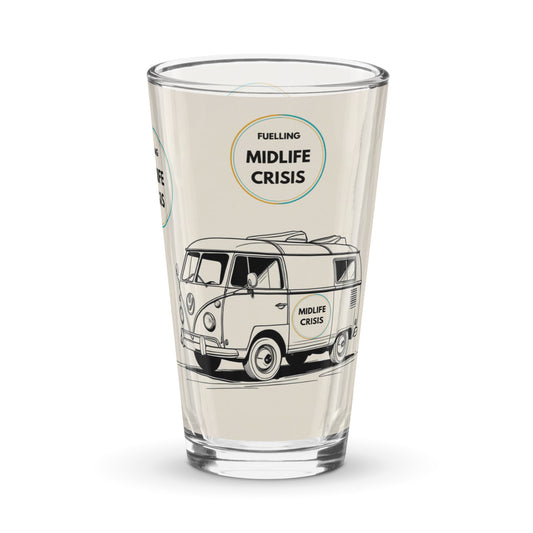 Midlife Crisis Campervan Pint Glass